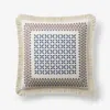 The Company Store Printed Decorative Square Pillow Cover In Blue/brown