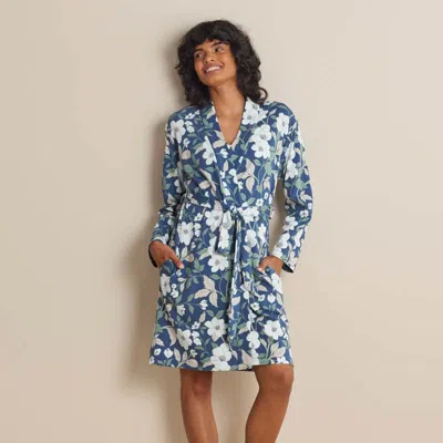 The Company Store Printed Pima Cotton Women's Kimono Robe In Multi