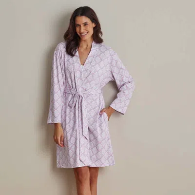 The Company Store Printed Pima Cotton Women's Kimono Robe In Multi