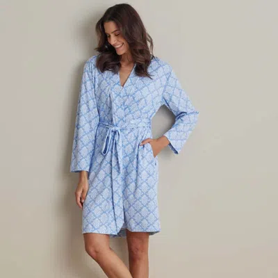 The Company Store Printed Pima Cotton Women's Kimono Robe In Multi
