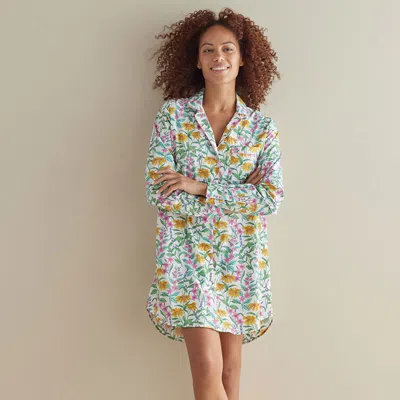 The Company Store Printed Poplin Women's Nightshirt In Multi