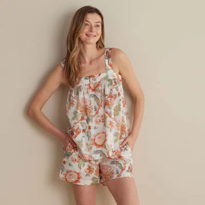 The Company Store Printed Voile Women's Babydoll Shorts Set In Multi