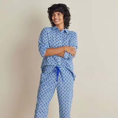 The Company Store Printed Voile Women's Cropped Pajama Set
