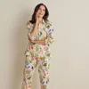 The Company Store Printed Voile Women's Cropped Pajama Set