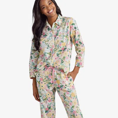 The Company Store Printed Voile Women's Pajama Set In Gray