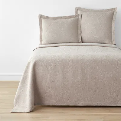 The Company Store Putnam Cotton Matelassé Bedspread In Beige