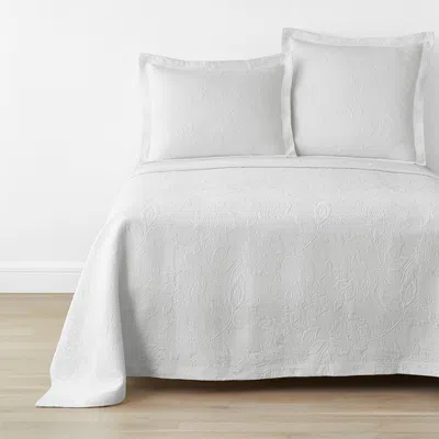 The Company Store Putnam Cotton Matelassé Bedspread In White