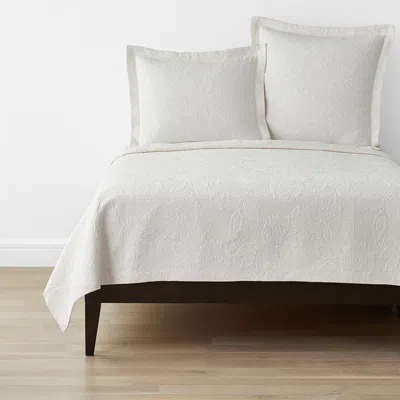 The Company Store Putnam Cotton Matelassé Coverlet In Ivory