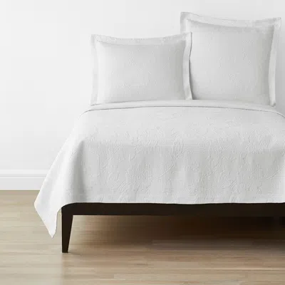 The Company Store Putnam Cotton Matelassé Coverlet In White