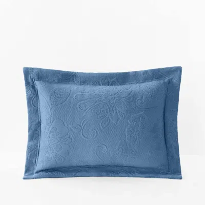 The Company Store Putnam Cotton Matelassé Pillow Cover In Blue