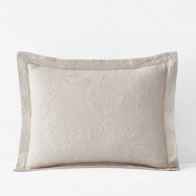 The Company Store Putnam Cotton Matelassé Sham In Beige