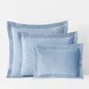 The Company Store Putnam Cotton Matelassé Sham In Dusty Blue