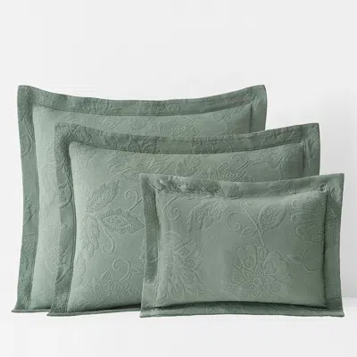 The Company Store Putnam Cotton Matelassé Sham In Green