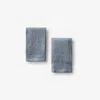The Company Store Quick Dry Washcloths, Set Of 2 By Micro Cotton® In Blue