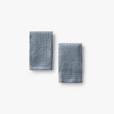 The Company Store Quick Dry Washcloths, Set Of 2 By Micro Cotton® In Blue
