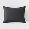 The Company Store Quilted Sham In Dark Gray