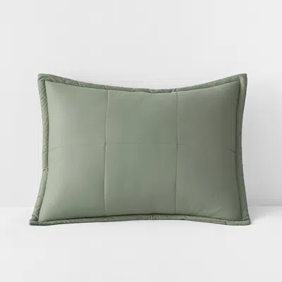The Company Store Quilted Sham In Green