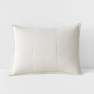 The Company Store Quilted Sham In Ivory