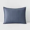 The Company Store Quilted Sham In Smoke Blue