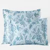 The Company Store Radha Reversible Premium Smooth Sateen Sham In Blue/green