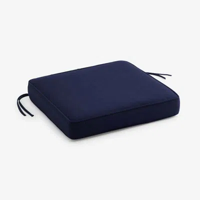 The Company Store Rain Boxed Edge Replacement Chair Cushion In Blue