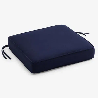 The Company Store Rain Boxed Edge Replacement Chair Cushion In Blue