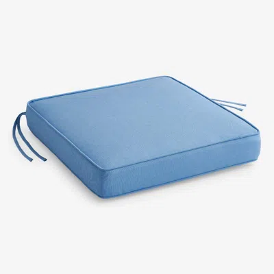 The Company Store Rain Boxed Edge Replacement Chair Cushion In Blue