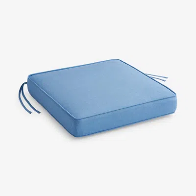 The Company Store Rain Boxed Edge Replacement Chair Cushion In Blue