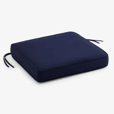 The Company Store Rain Boxed Edge Replacement Chair Cushion In Blue