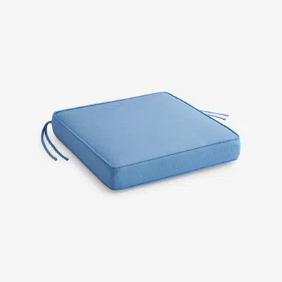 The Company Store Rain Boxed Edge Replacement Chair Cushion In Blue