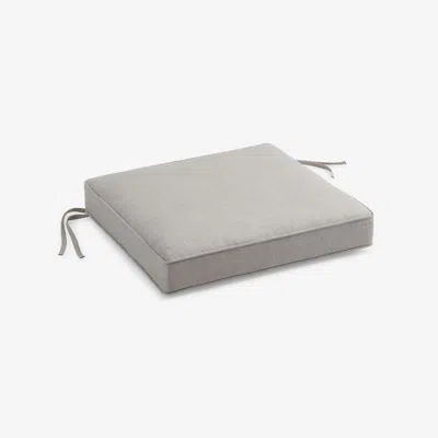 The Company Store Rain Boxed Edge Replacement Chair Cushion In Gray