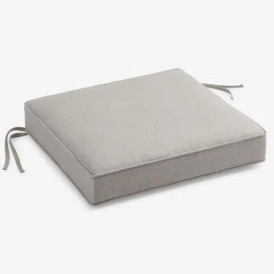 The Company Store Rain Boxed Edge Replacement Chair Cushion In Gray