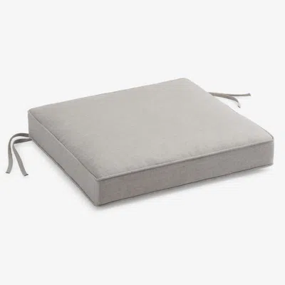 The Company Store Rain Boxed Edge Replacement Chair Cushion In Gray