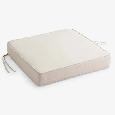The Company Store Rain Boxed Edge Replacement Chair Cushion In Sand