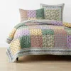 The Company Store Rasha Patchwork Quilt In Green/pink/yellow