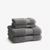 The Company Store Regal Egyptian Cotton 4-piece Bath & Hand Towel Set In Gray