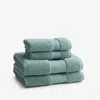 The Company Store Regal Egyptian Cotton 4-piece Bath & Hand Towel Set In Green/teal/turquoise Blue