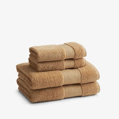The Company Store Regal Egyptian Cotton 4-piece Bath & Hand Towel Set In Yellow