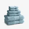 The Company Store Regal Egyptian Cotton 6-piece Bath Set In Blue Sky