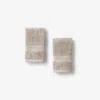 The Company Store Regal Egyptian Cotton Washcloths, Set Of 2 In Beige