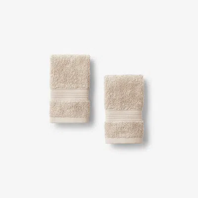 The Company Store Regal Egyptian Cotton Washcloths, Set Of 2 In Ivory