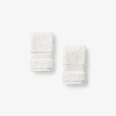 The Company Store Regal Egyptian Cotton Washcloths, Set Of 2 In Ivory