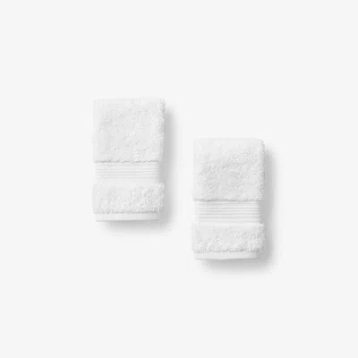 The Company Store Regal Egyptian Cotton Washcloths, Set Of 2 In White