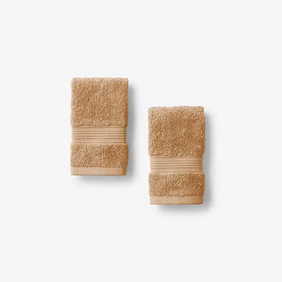 The Company Store Regal Egyptian Cotton Washcloths, Set Of 2 In Yellow