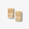 The Company Store Regal Egyptian Cotton Washcloths, Set Of 2 In Yellow