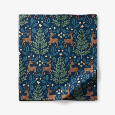 The Company Store Reindeer Classic Smooth Sateen Flat Bed Sheet In Multi