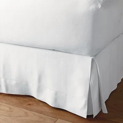 The Company Store Relaxed Linen Bed Skirt In White