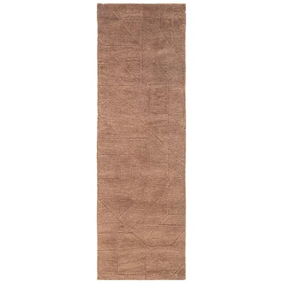 The Company Store Relief Hand Tufted Wool Rug In Brown/red