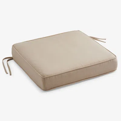 The Company Store Replacement Boxed Edge Chair Cushion In Antique Beige