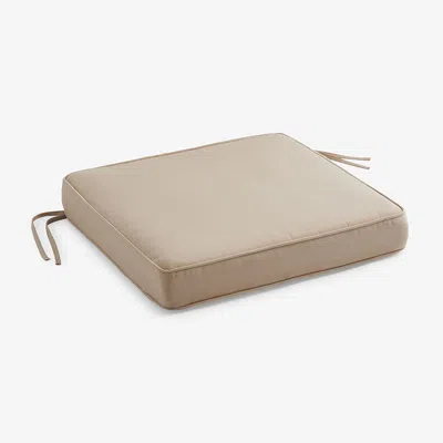 The Company Store Replacement Boxed Edge Chair Cushion In Antique Beige
